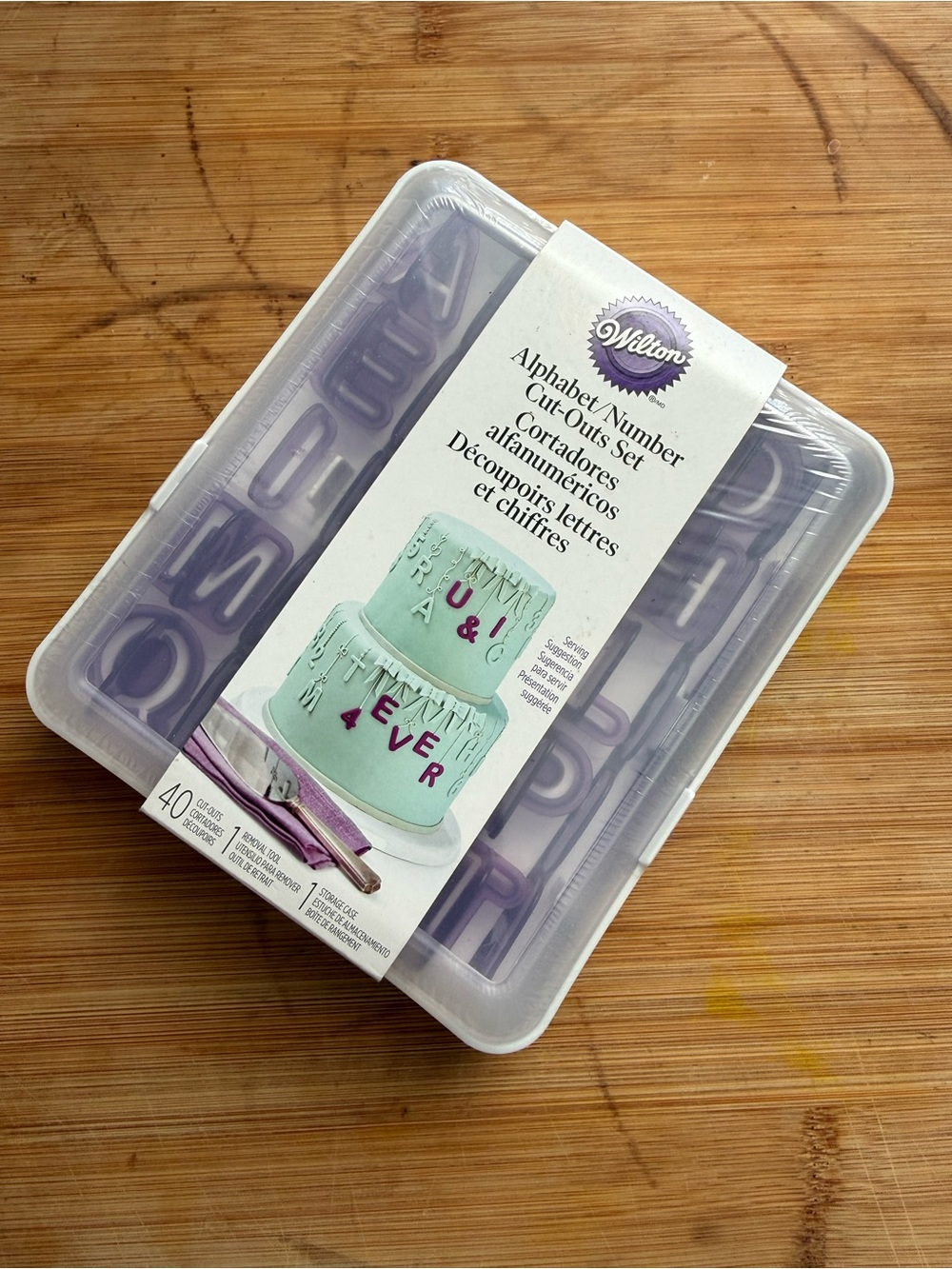 Wilton Purple Alphabet & Number Cutters Set in Storage Case